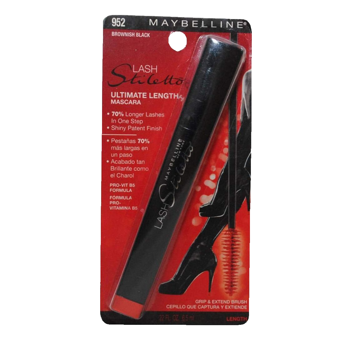 Maybelline Lash Stilotto Brownish Black 952 Ultimate Length Grip & Extend Brush 22 fl oz