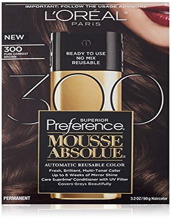 L’Oreal Paris Superior Preference Mousse Absolue, 300 Pure Darkest Brown