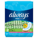 Always Maxi, Size 2, Super Pads, Scented, 39 Count