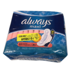 Always Maxi, Size 2, Super Pads Without Wings, Unscented, 22 Count