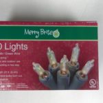Merry Brite 100 Lights Clear Bulb Green Wire