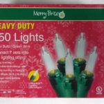 Merry Brite 150 Lights Clear bulb/green wire