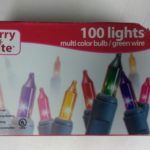 Merry Brite 100 lights multi color bulb/green wire