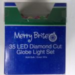 merry brite 35 led diamond cut globe light set