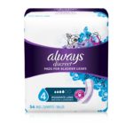 Always Discreet Incontinence Pads for Women, Moderate Absorbency, Long Length, 54 Count
