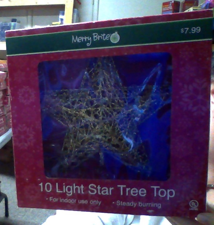 Merry Brite 10 Light Star Tree Top