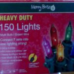 Merry Brite 150 heavy duty lights, multi bulb/green wire