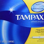 Tampax Cardboard Applicator Tampons, Regular Absorbency, Unscented, 40 count