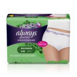 Always Discreet Bladder protection 19 S/M underwear maximum absorbtion, absorbs leaks in seconds