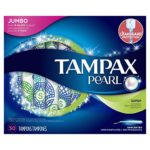 Tampax Pearl Jumbo over 4 months supply antigravity leakguard braid 50 super tampons