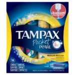 Tampax Pocket pearl Bult-in backup 18 Regular Compact tampons