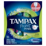 Tampax Pocket pearl Bult-in backup 18 Super Compact tampons