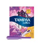 Tampax Radiant 32 regular tampons bonus pack of 8 paintliners 100% Leak-free