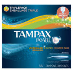 Tampax Pearl Antigravity LeakGuard Braid Triplepack 36 Tampons 20 regular 8 super 8 super plus